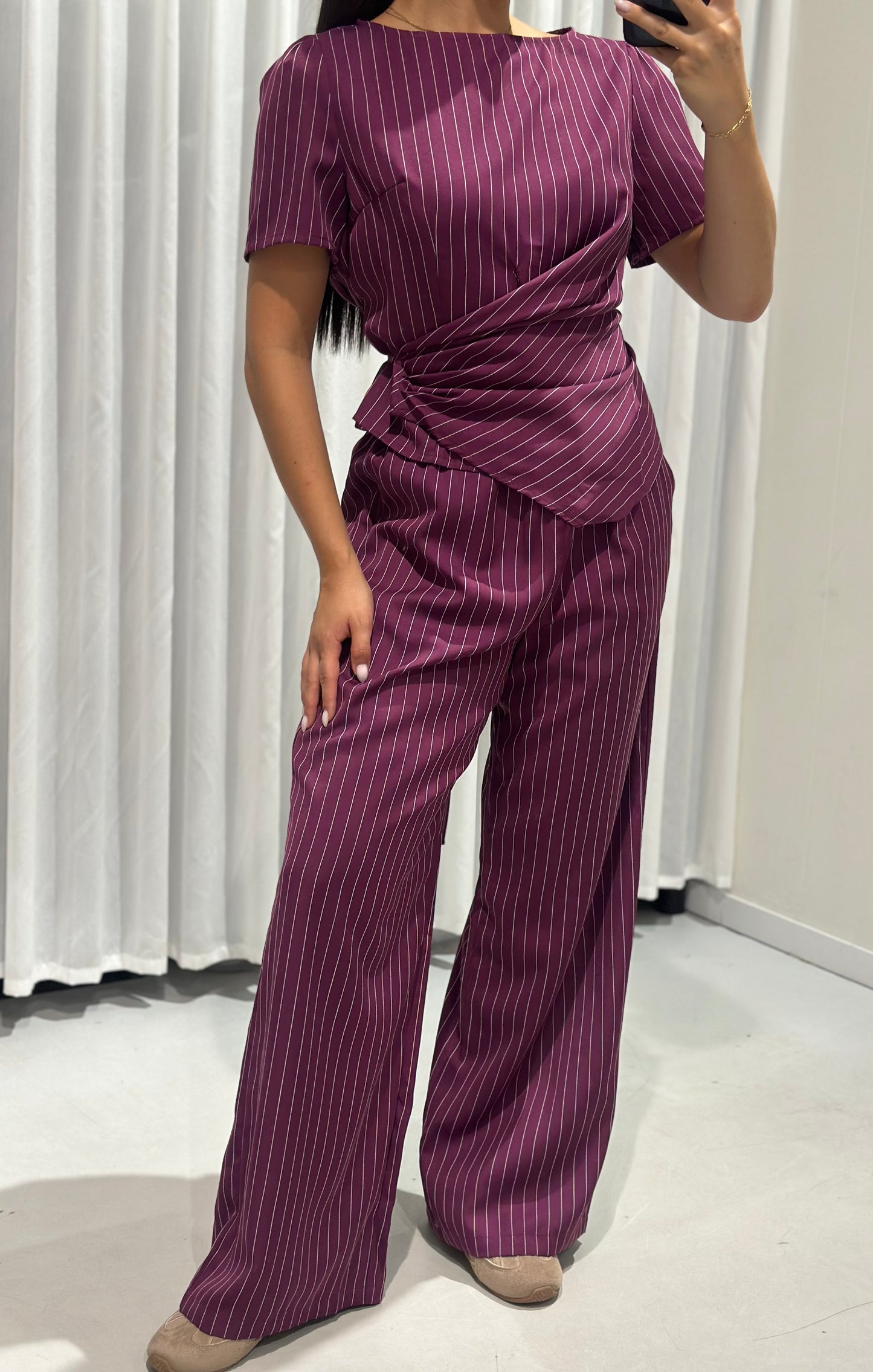 Claire 2-piece set plum