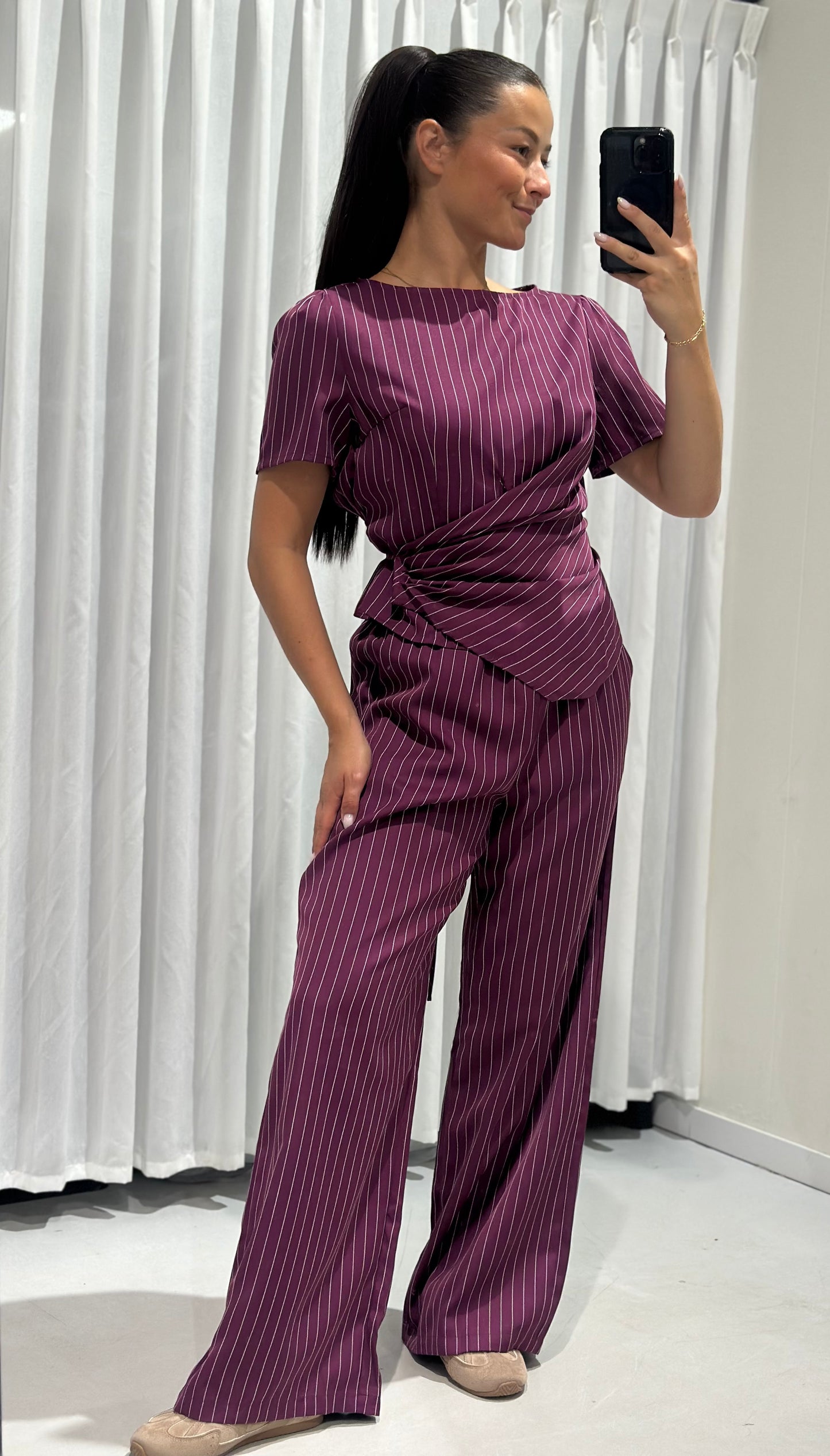 Claire 2-piece set plum