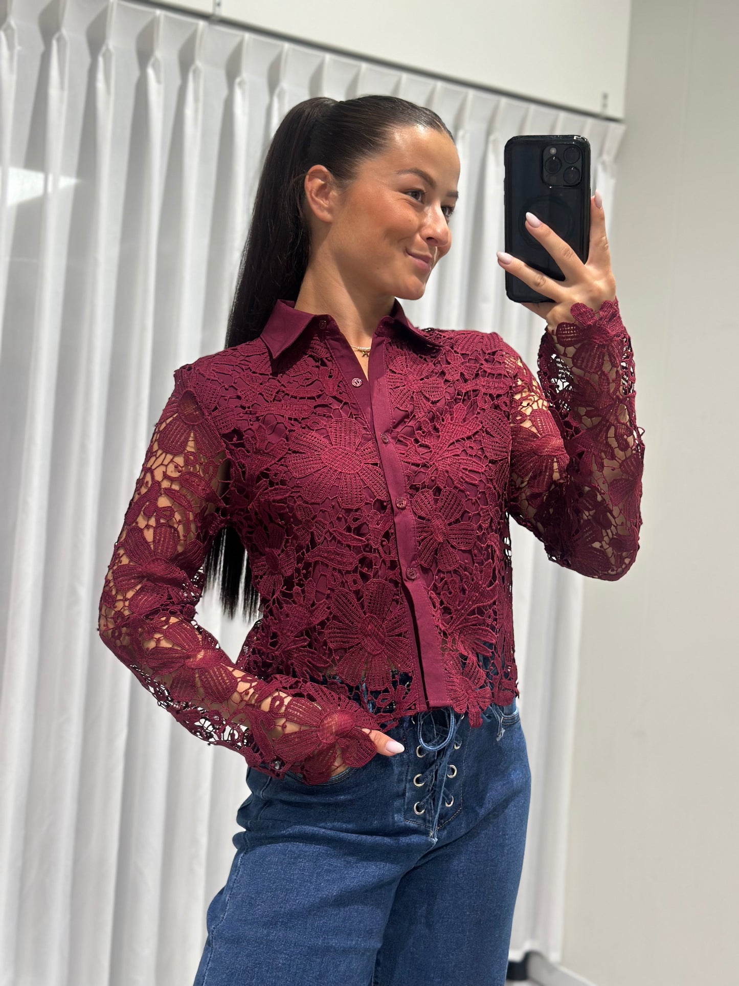 Julia blouse burgundy