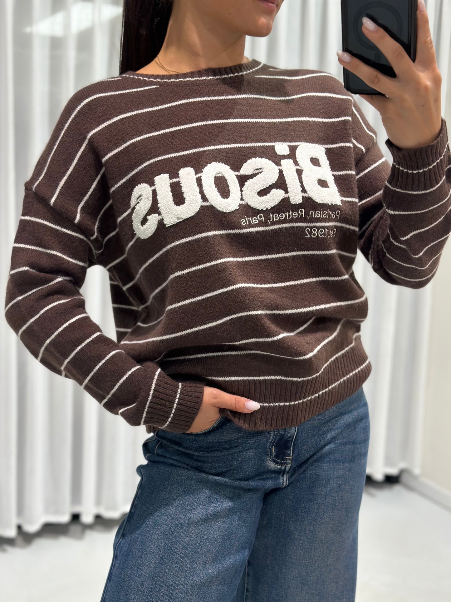 Bisous trui brown