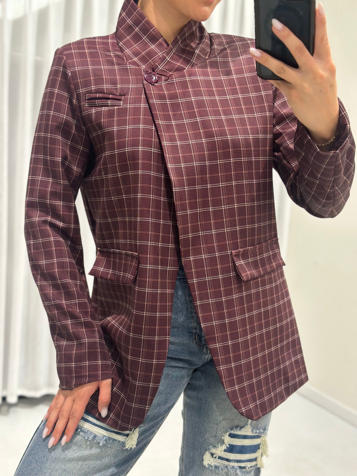 Elodie blazer burgundy