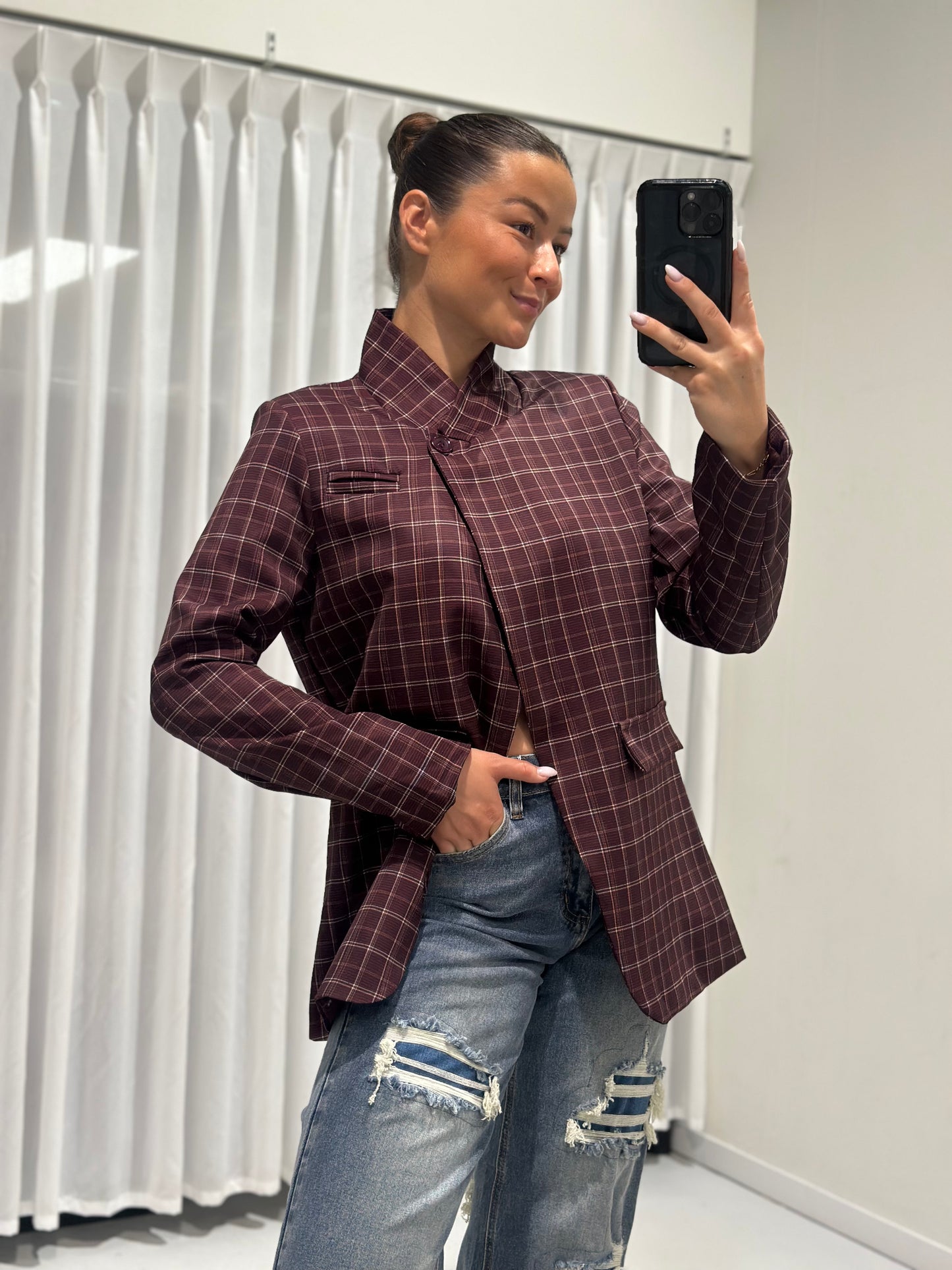 Elodie blazer burgundy