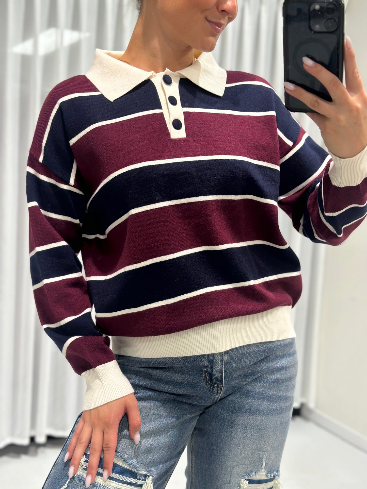 Yfke polo burgundy