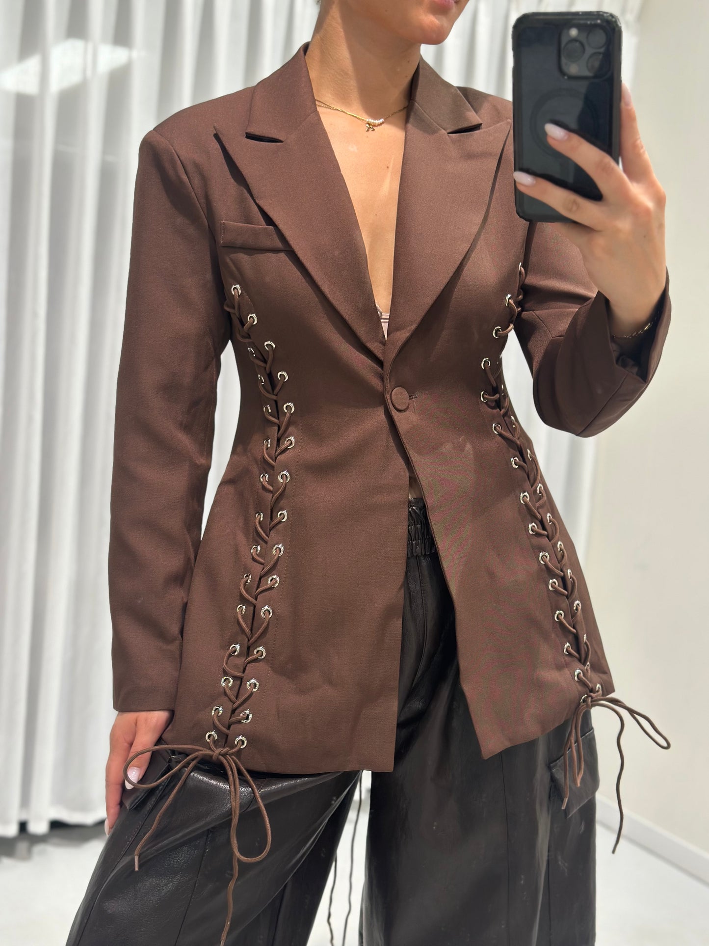 Sia blazer brown