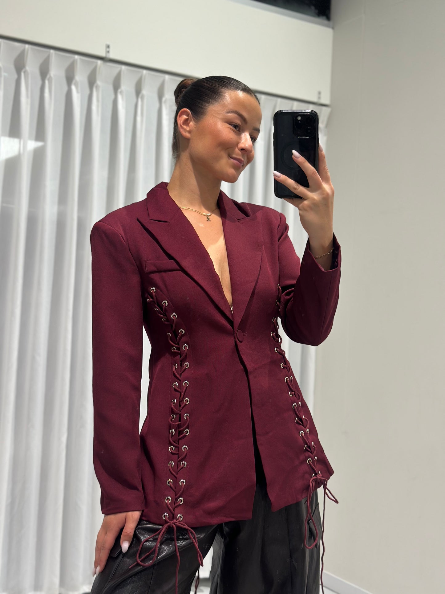Sia blazer burgundy