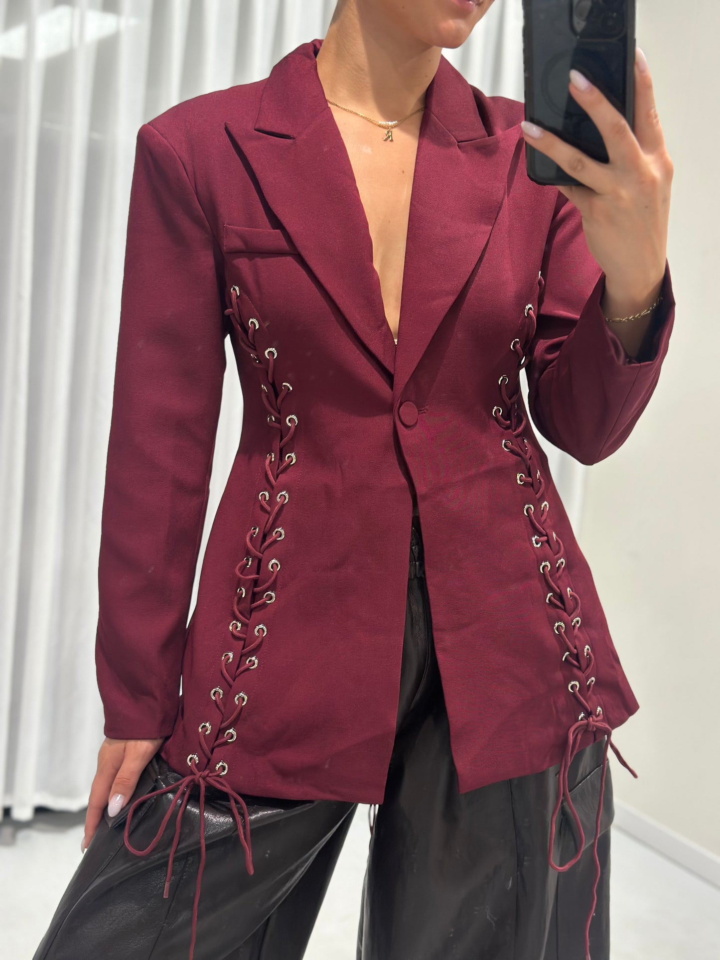 Sia blazer burgundy