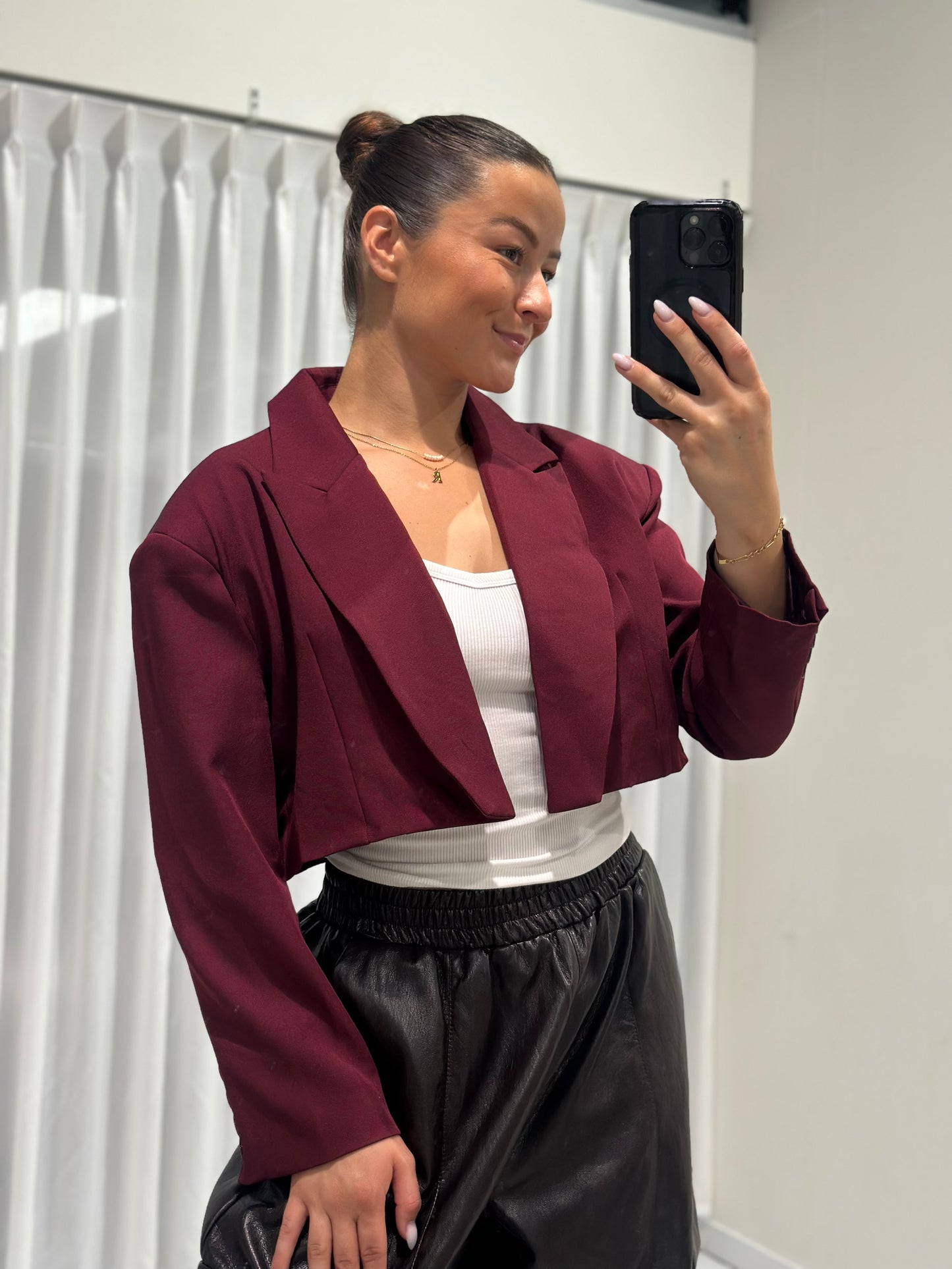 Celine blazer burgundy