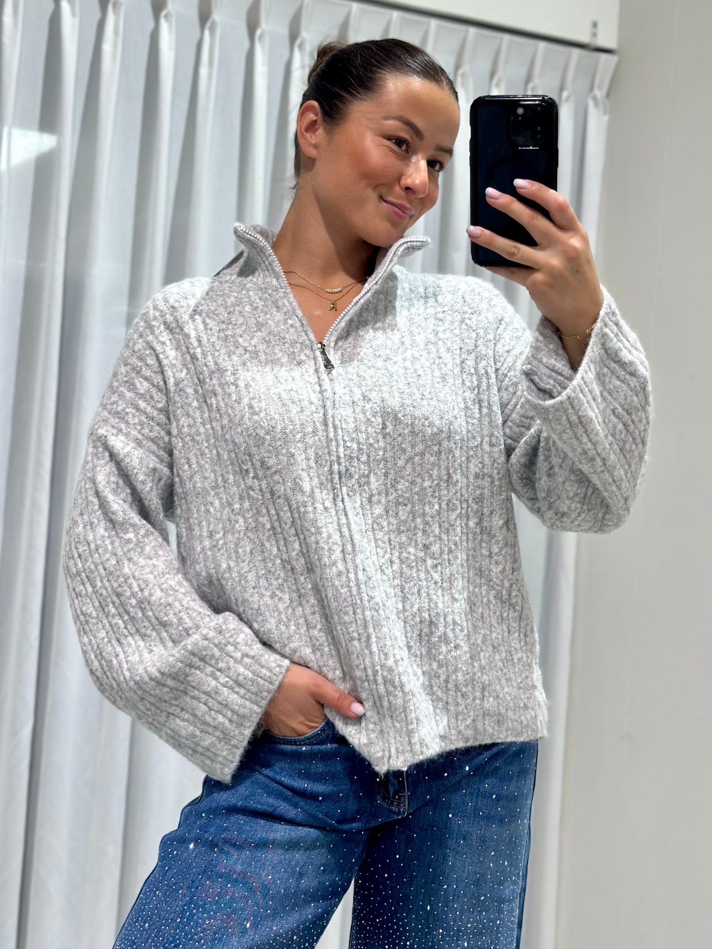 Alyssa trui grey