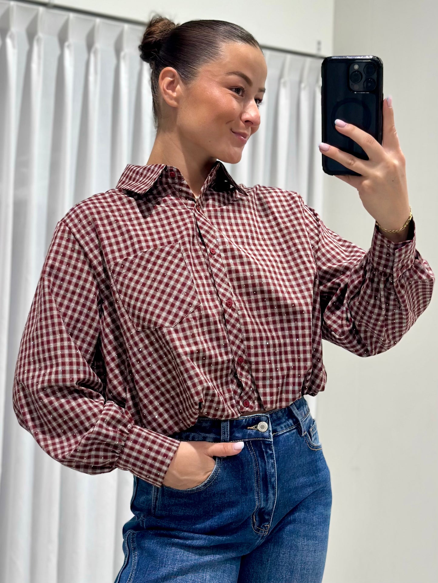 Lucy blouse burgundy