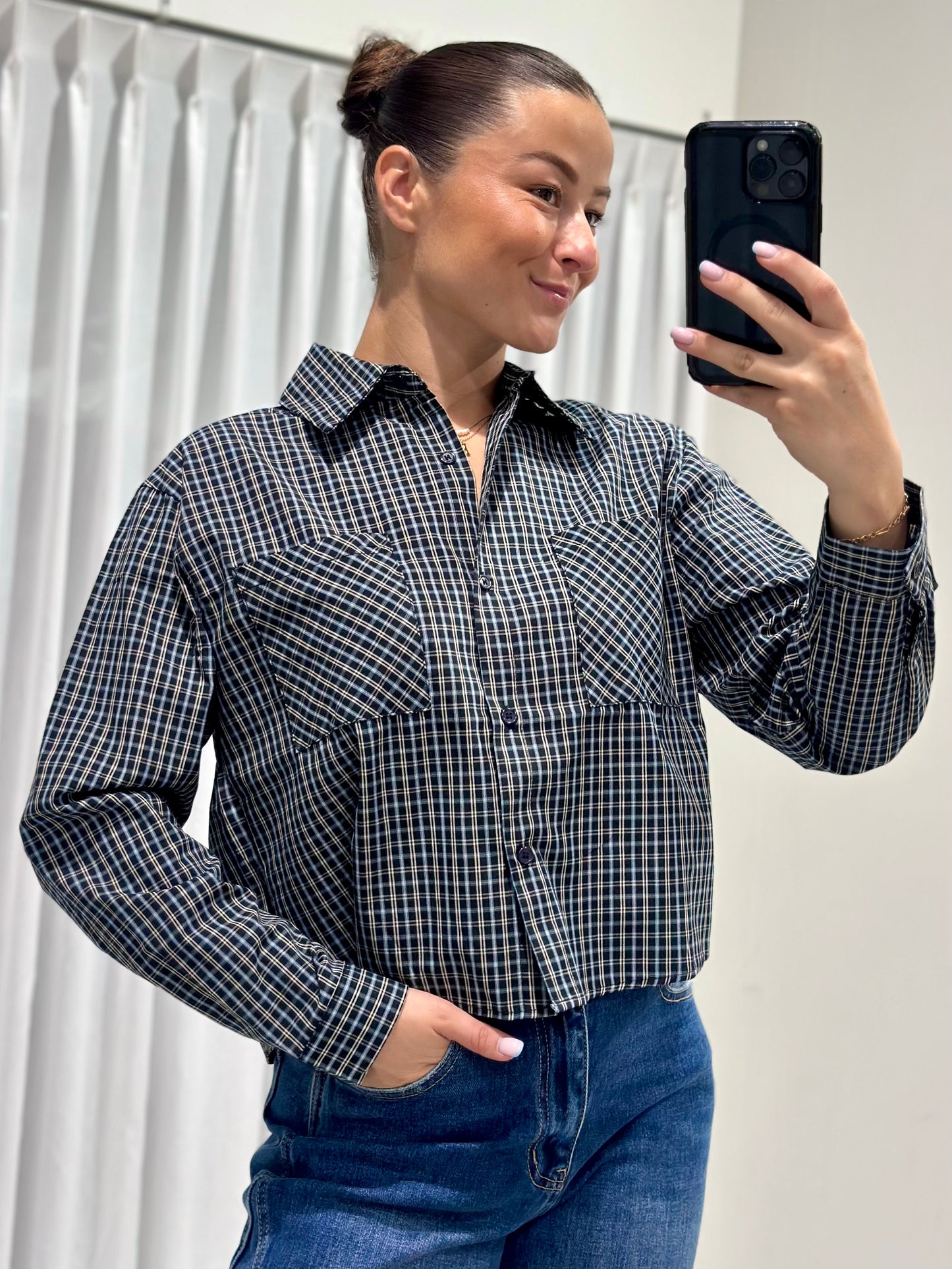 Delilah blouse blue