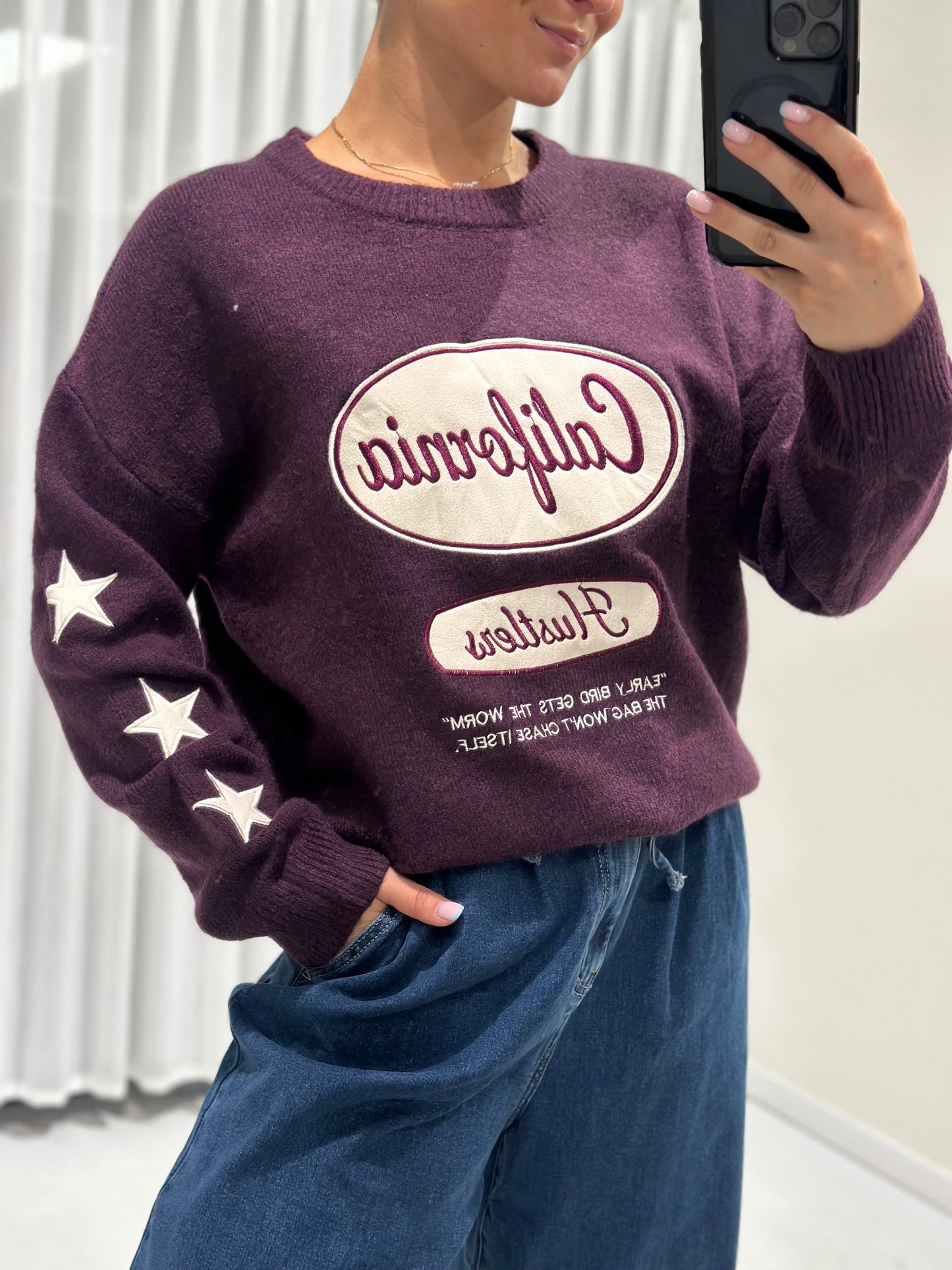 Saar trui burgundy
