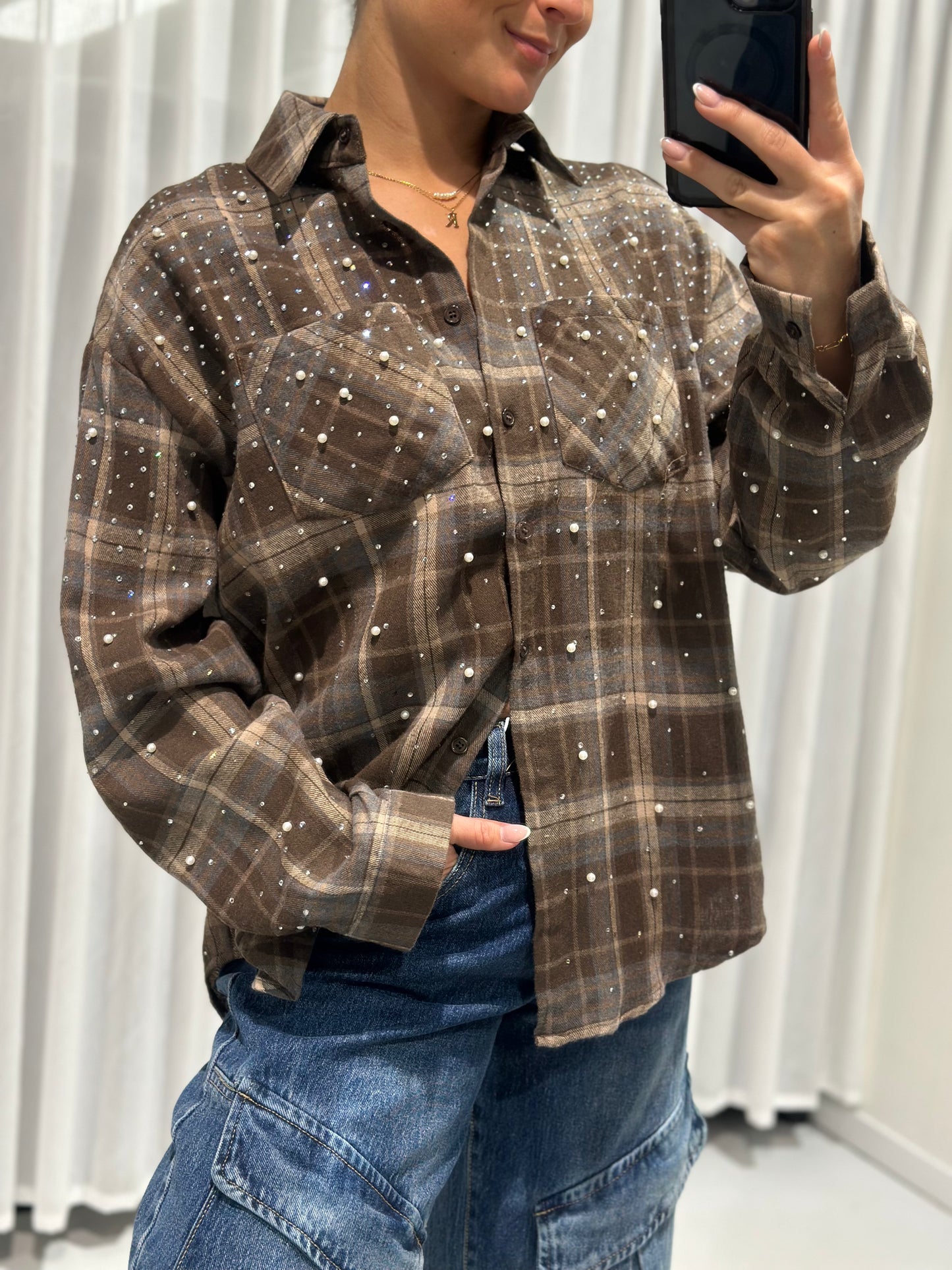 Una blouse brown