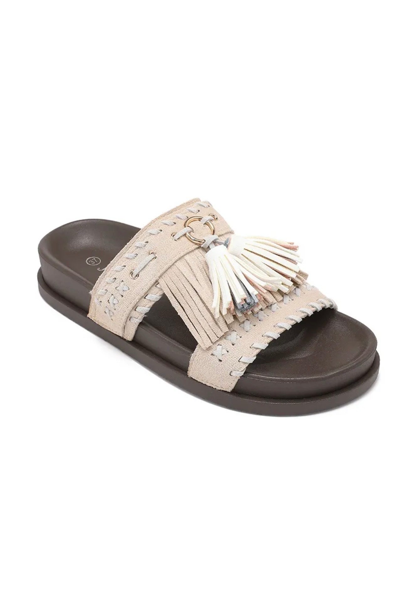 Teddy slippers beige