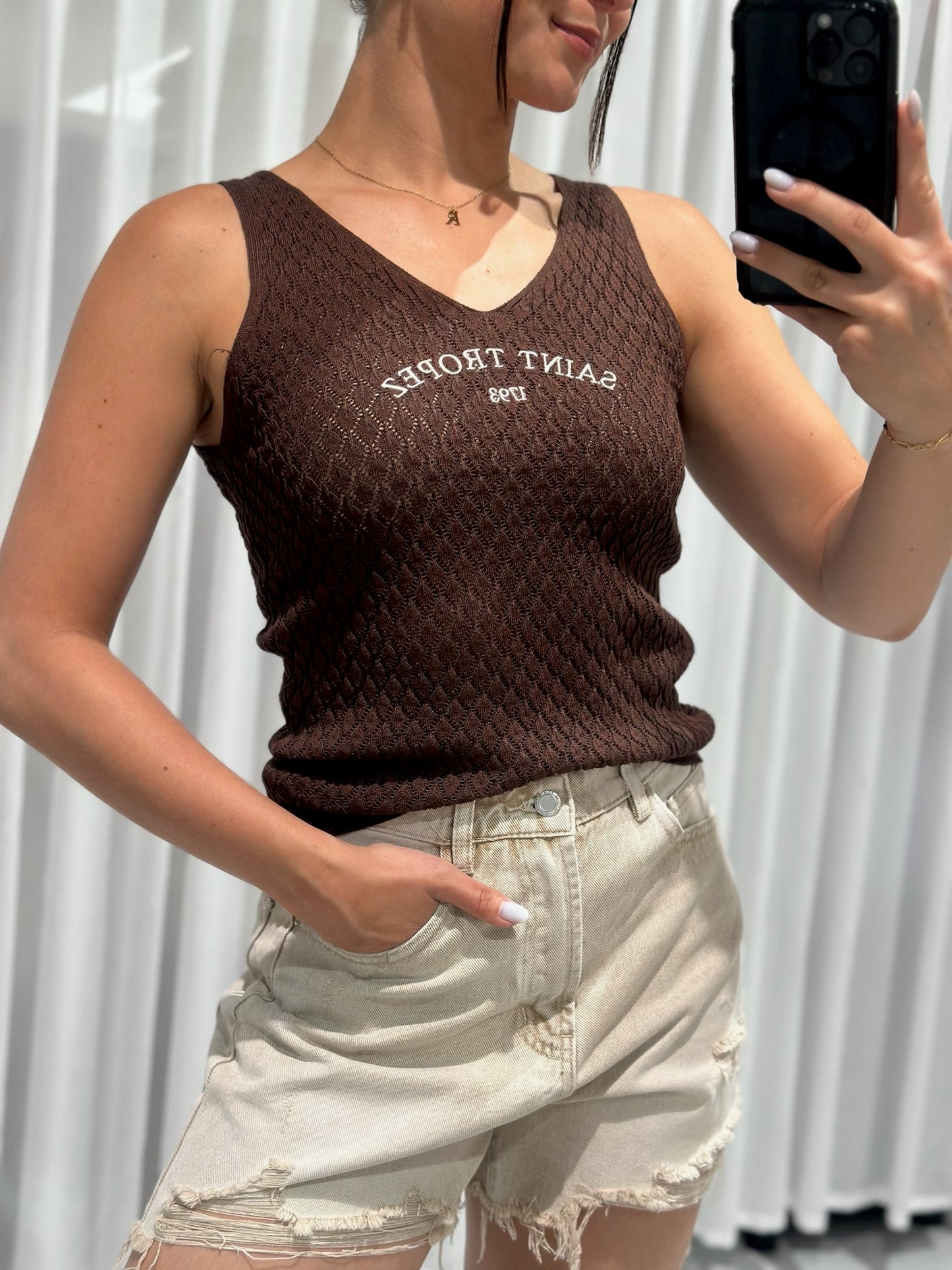 Elodie top brown