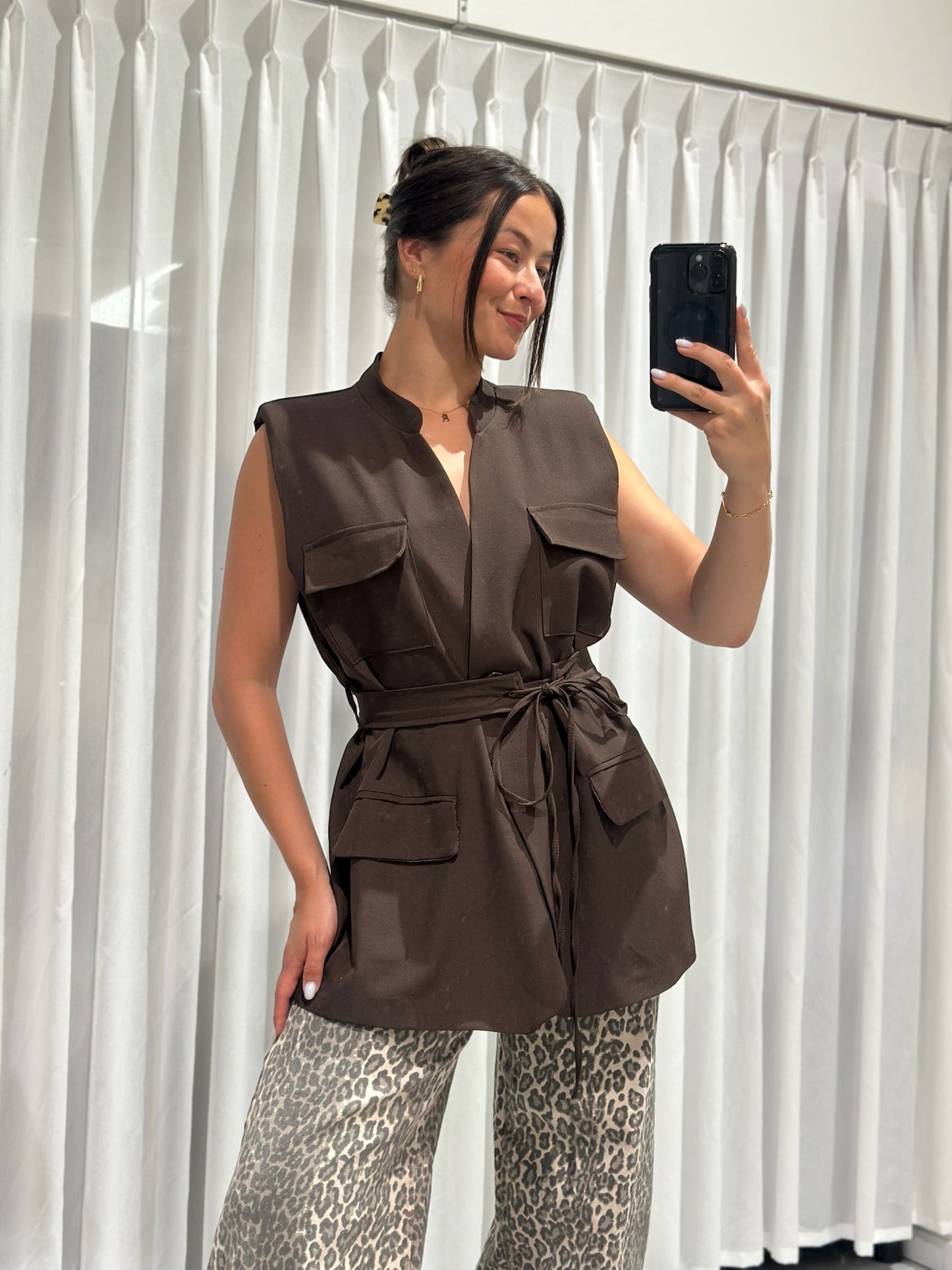 Audry gilet brown