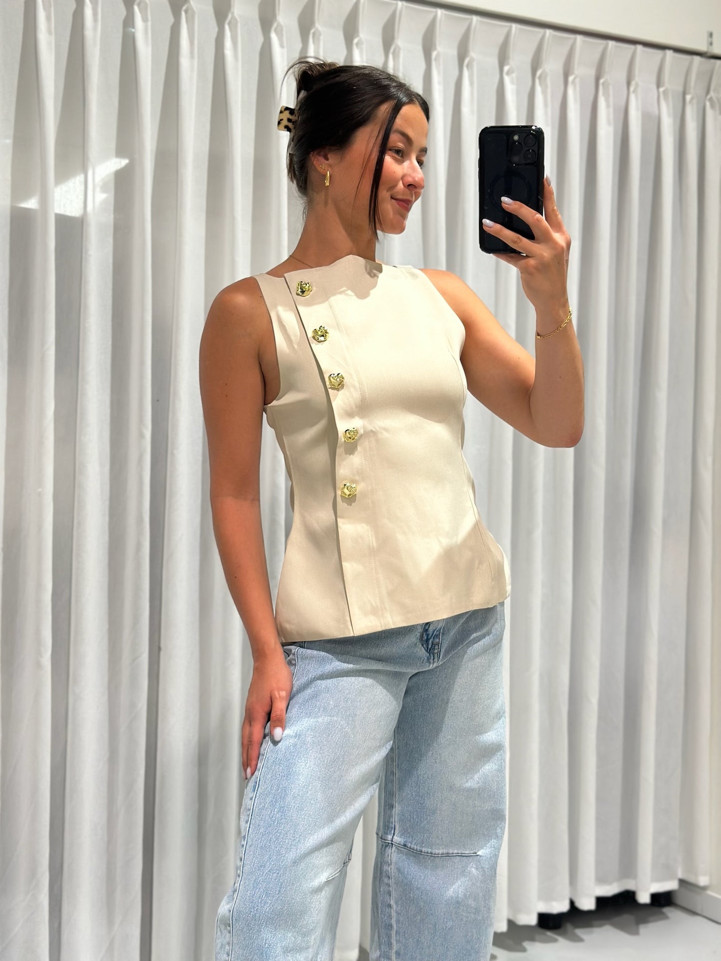 Aurora top beige