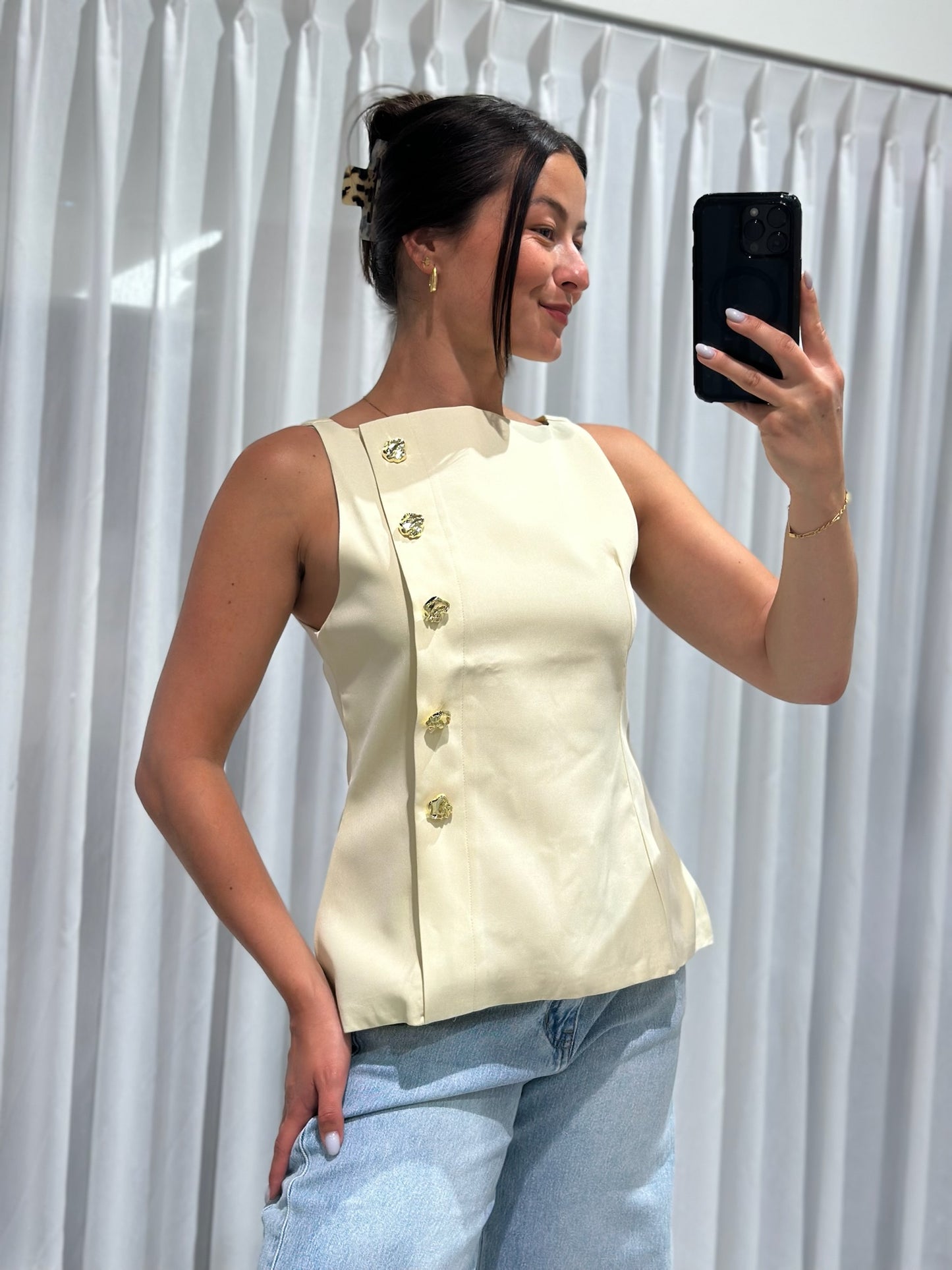 Aurora top yellow