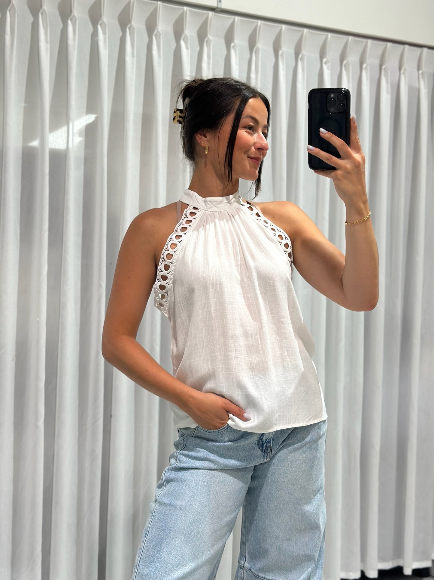 Genevieve top white