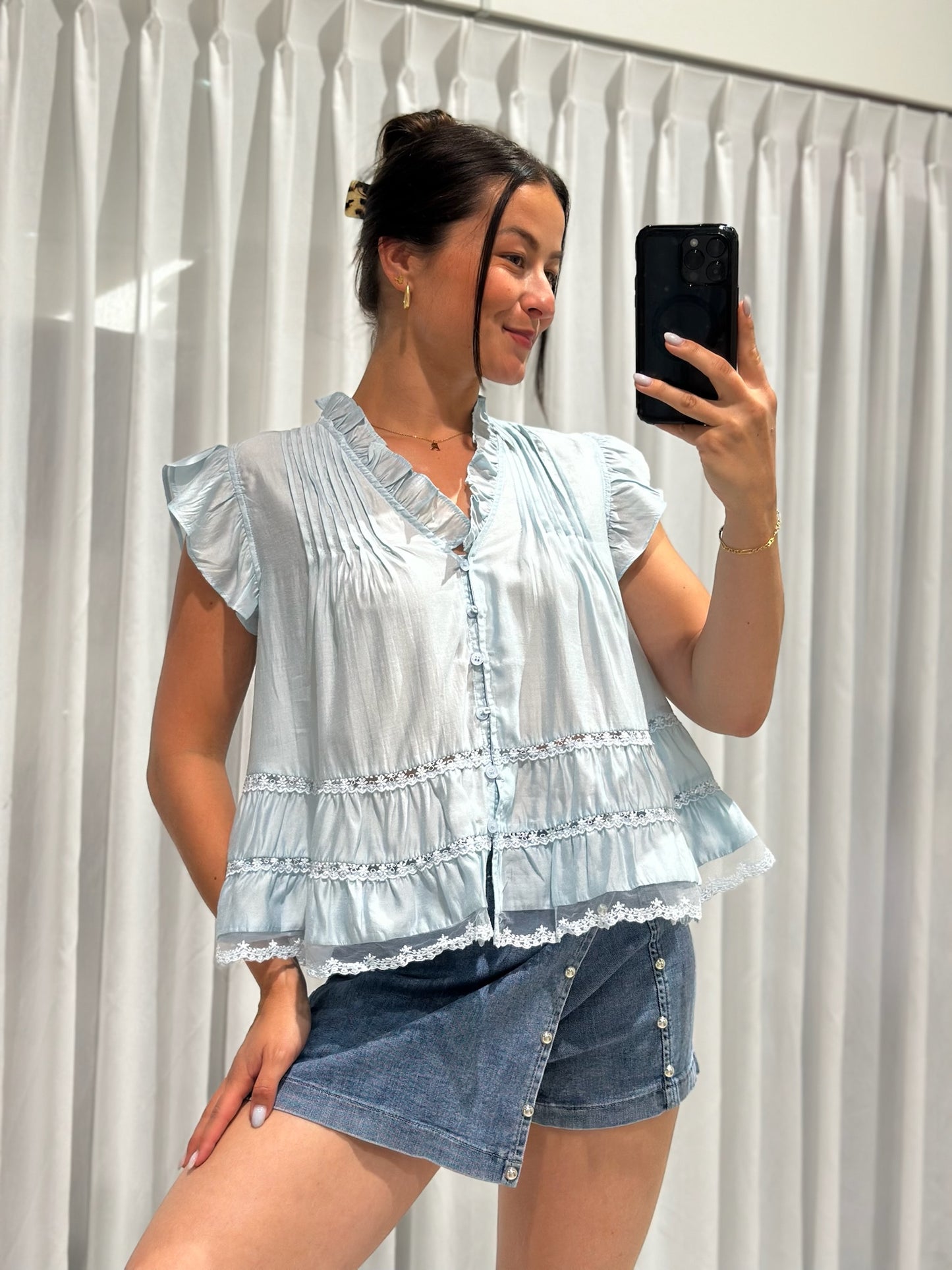 Paula blouse blue