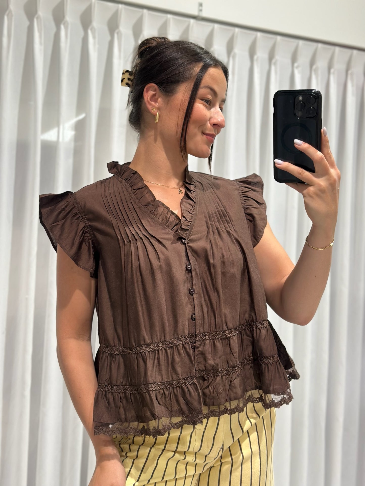 Paula blouse brown