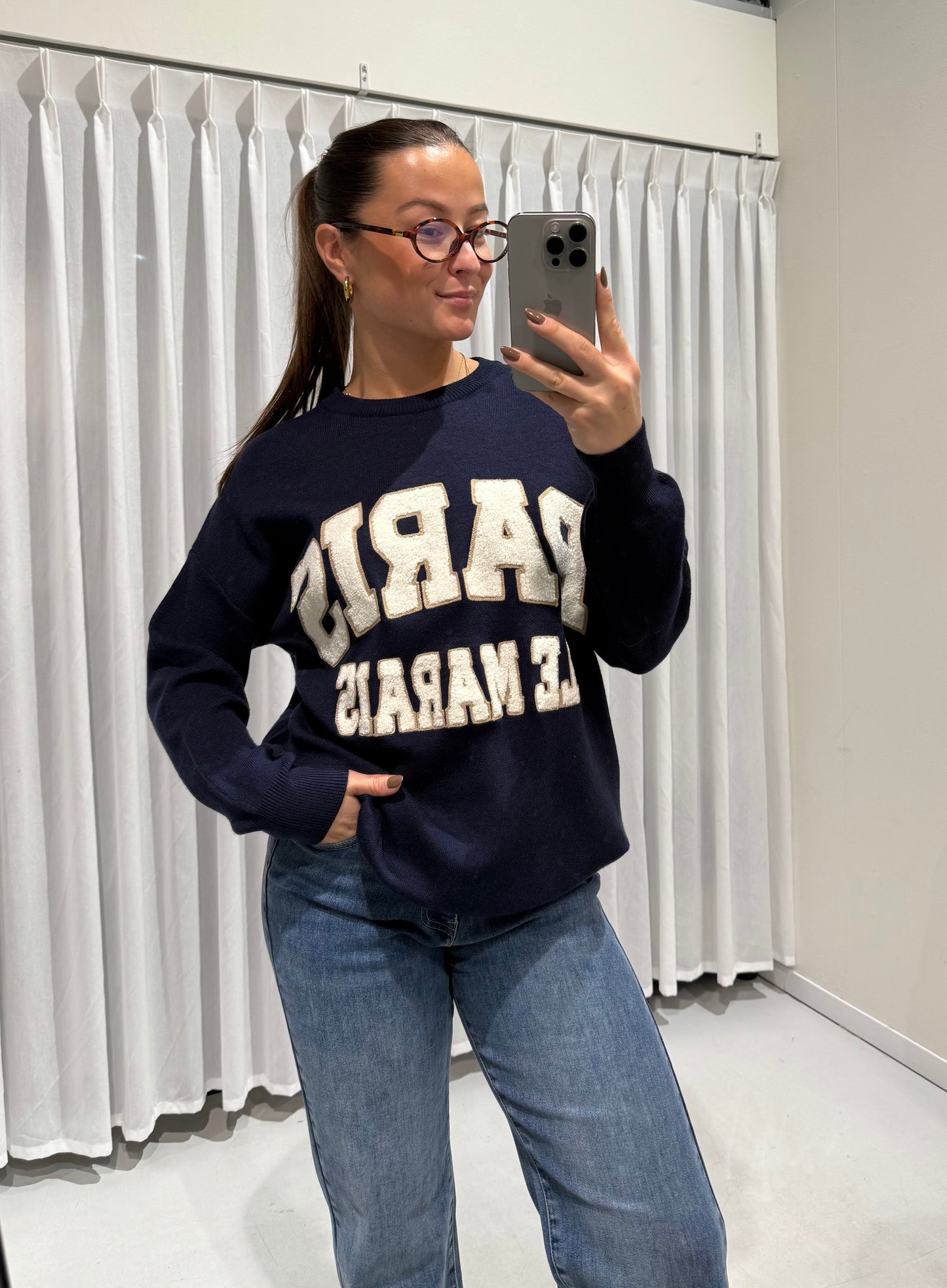 Paris sweater blue