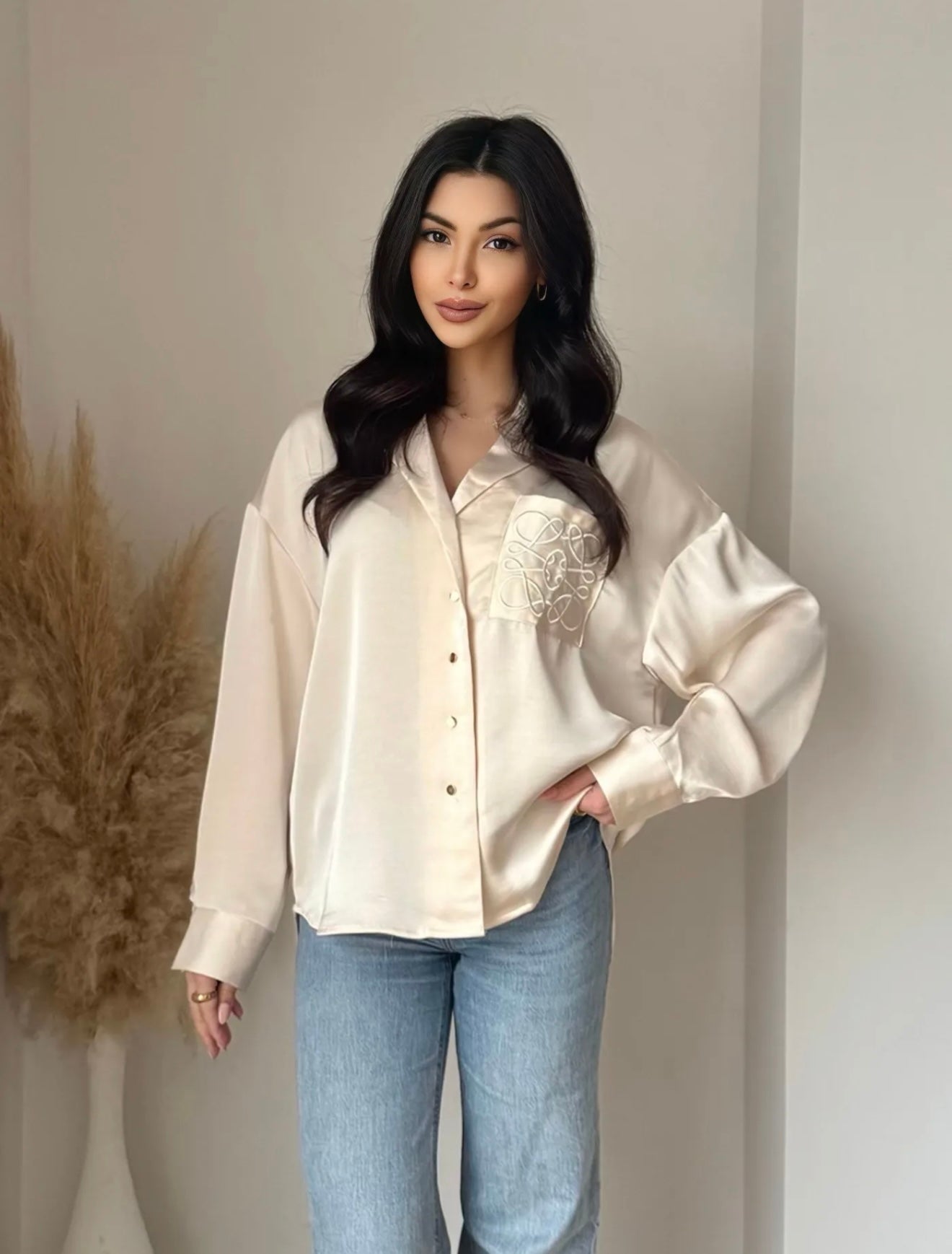 Whitney blouse beige
