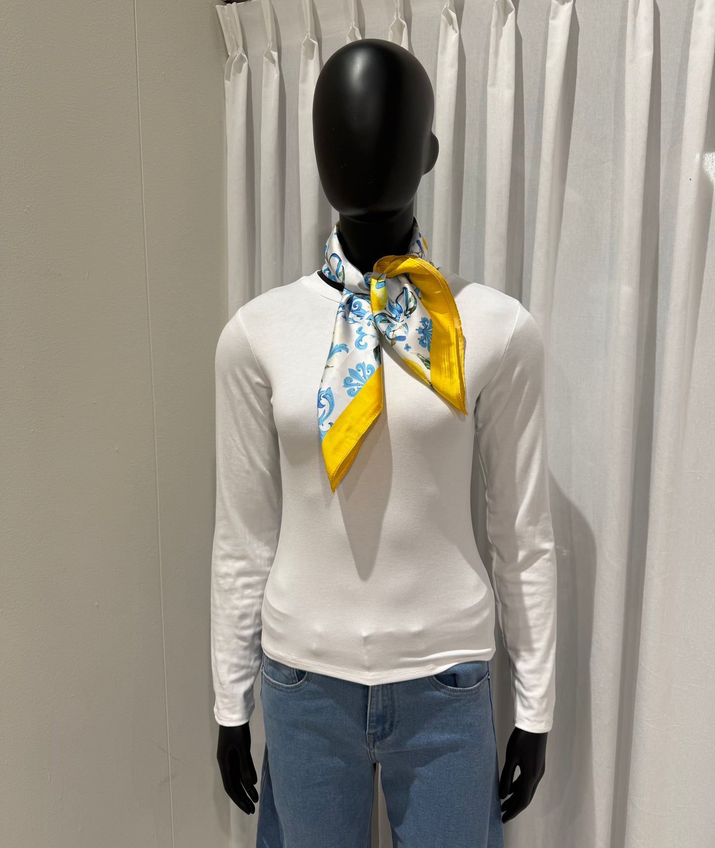 Sjaal 005 yellow/blue