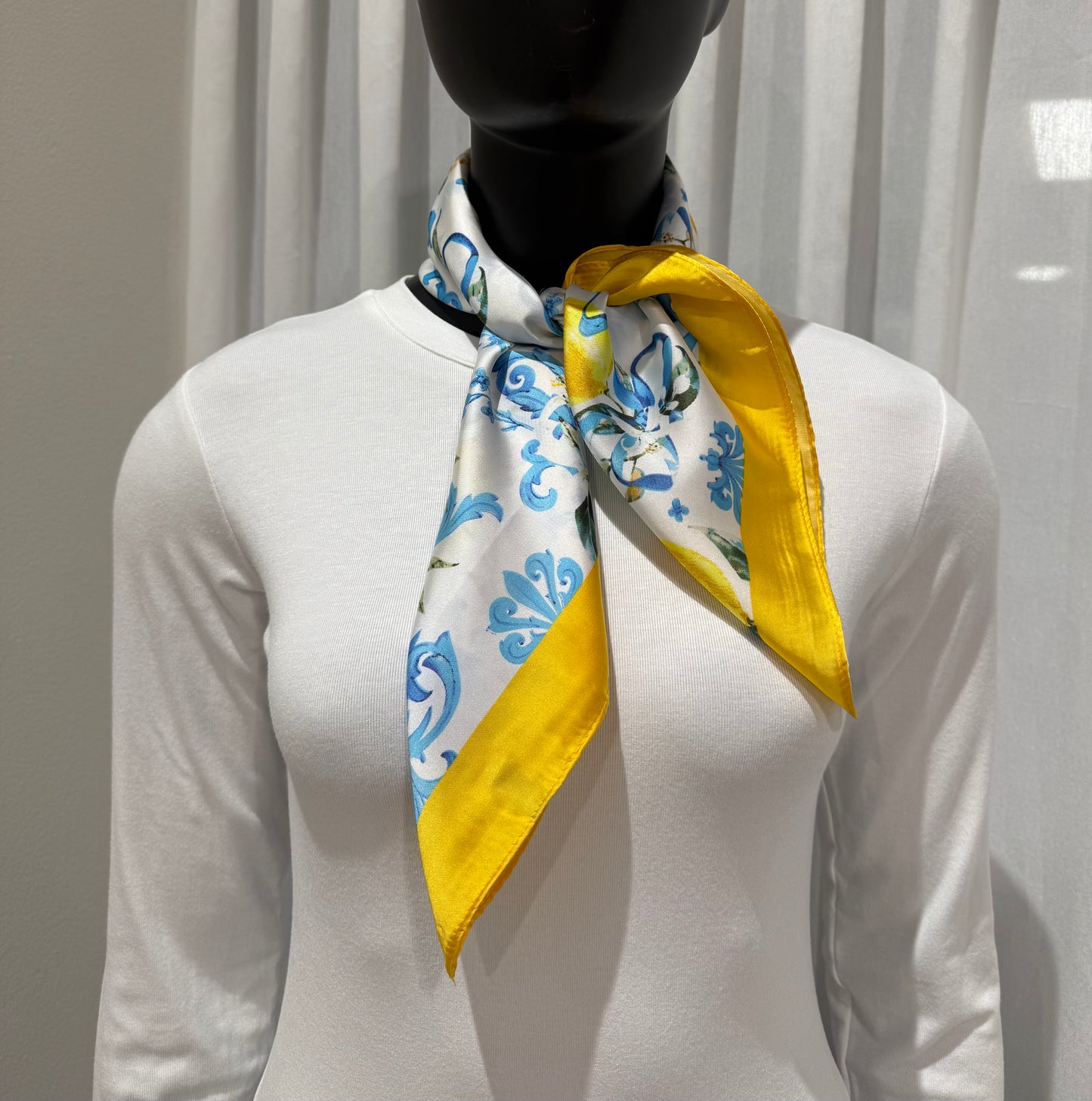 Sjaal 005 yellow/blue