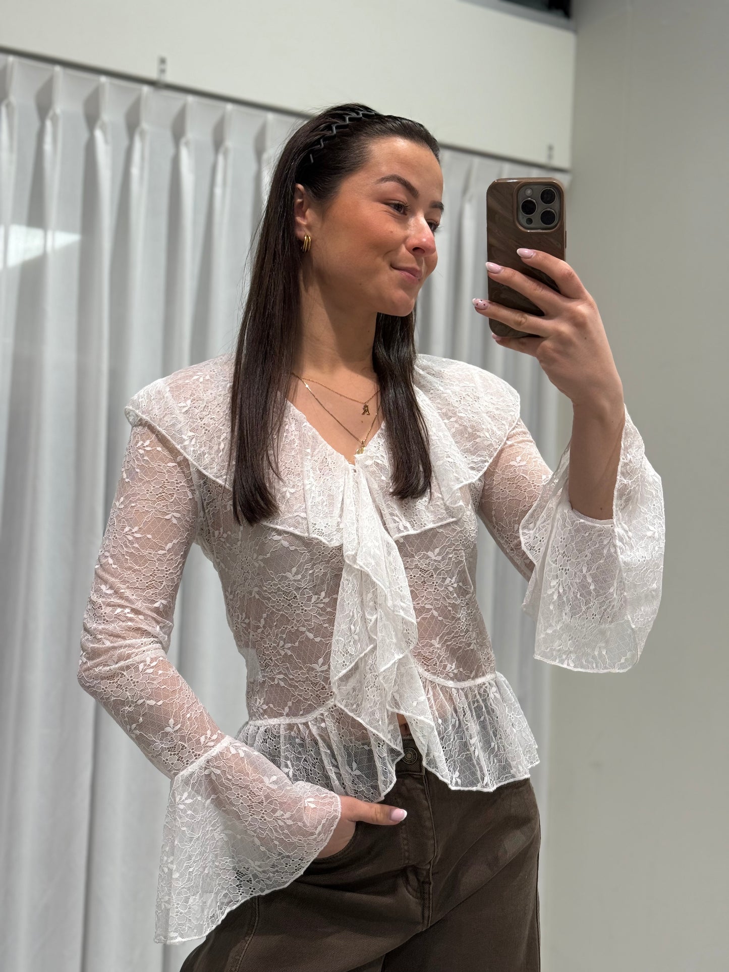 Amina top white
