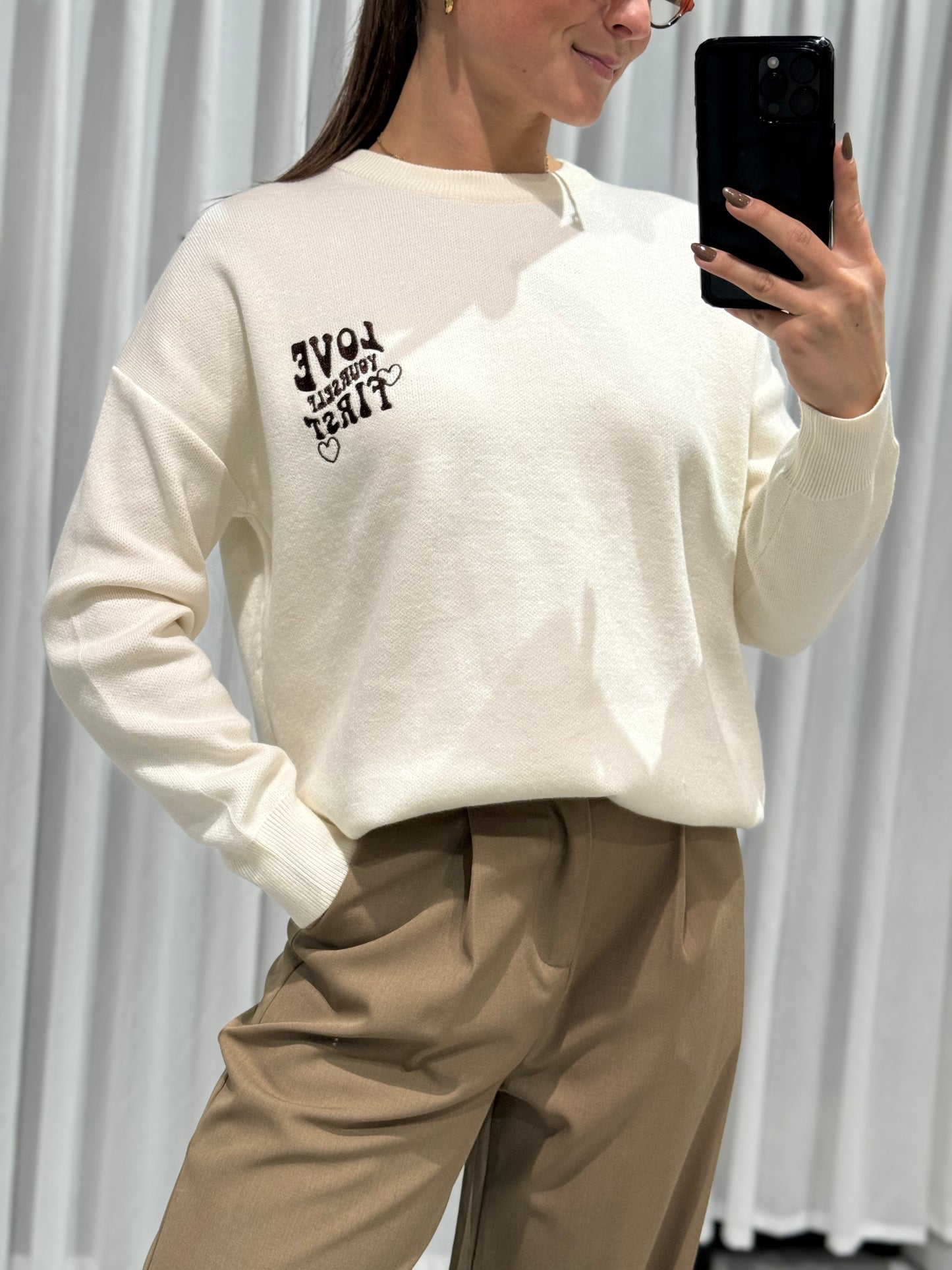 Fauna sweater white