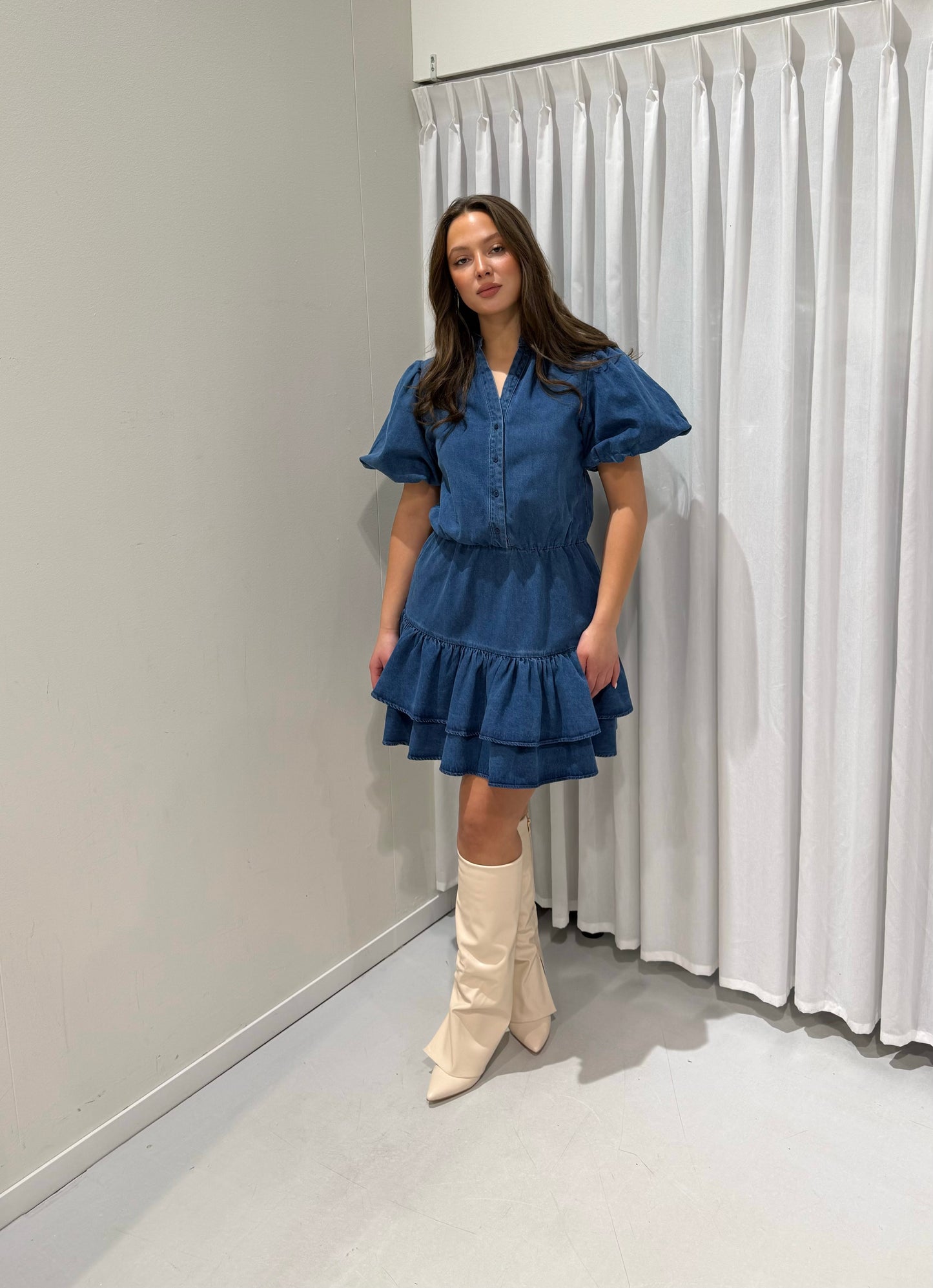 Zohra dark denim dress