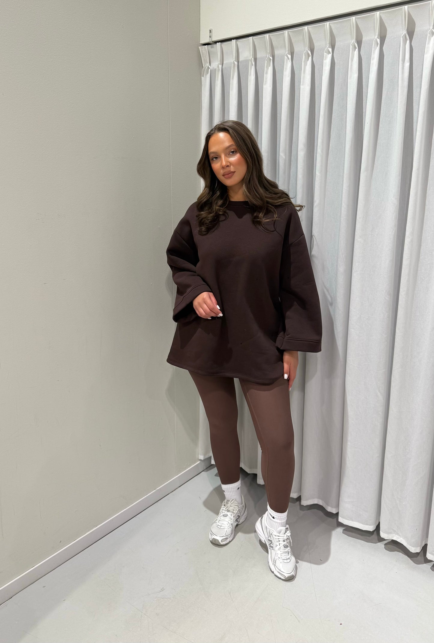 Ribbed legging brown