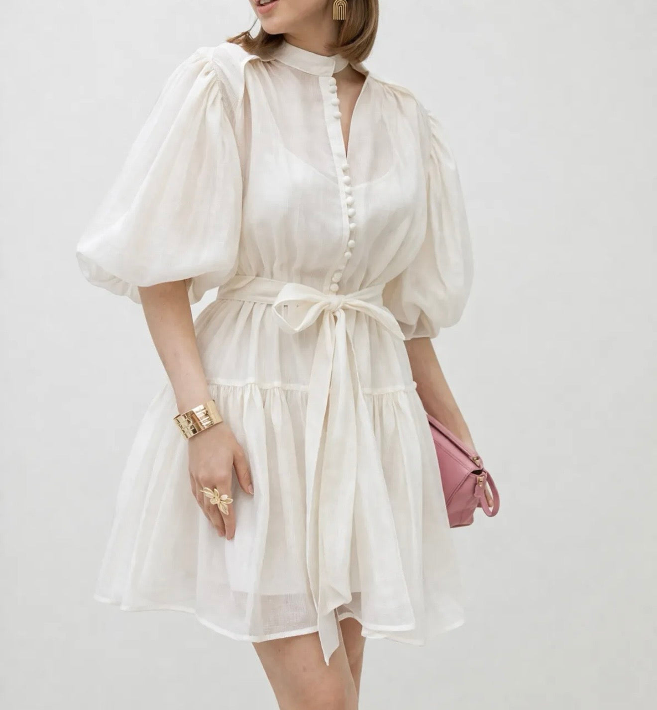 Daiwy dress beige