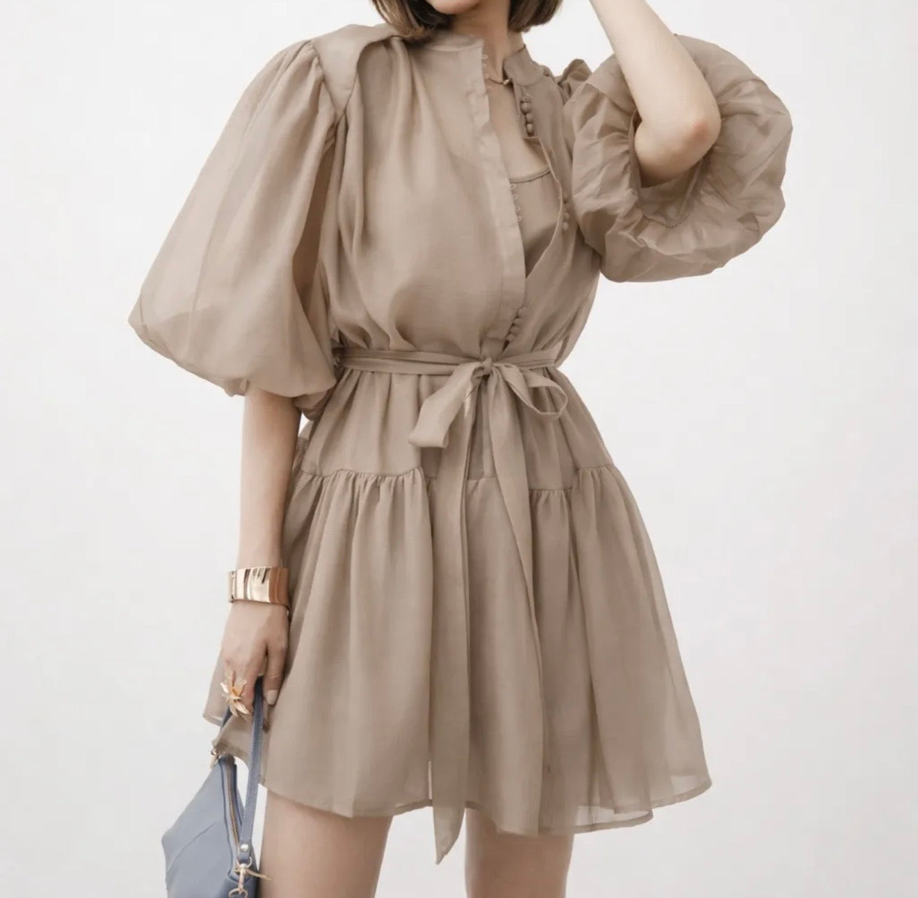 Daiwy dress taupe