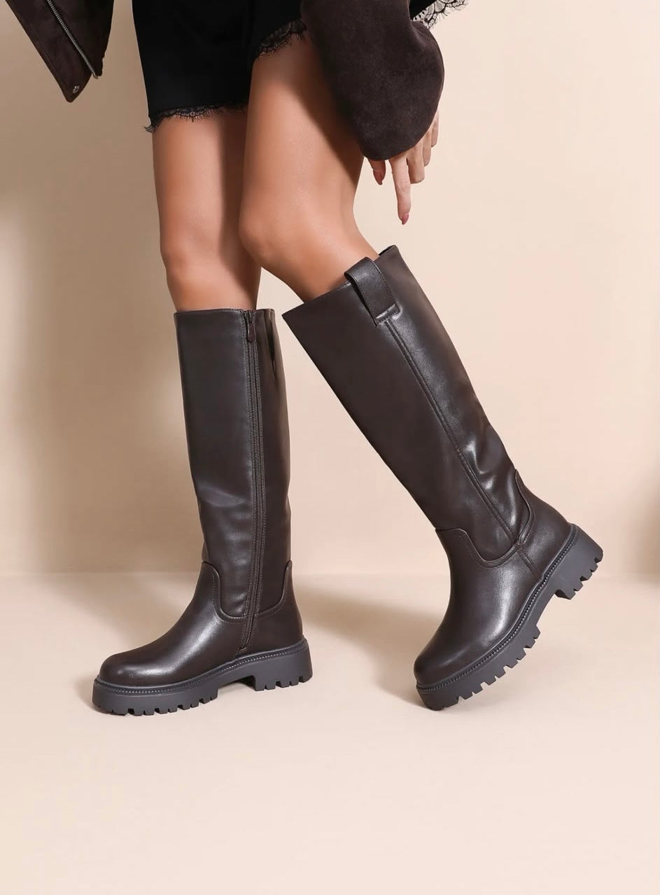 Raven tall boots brown