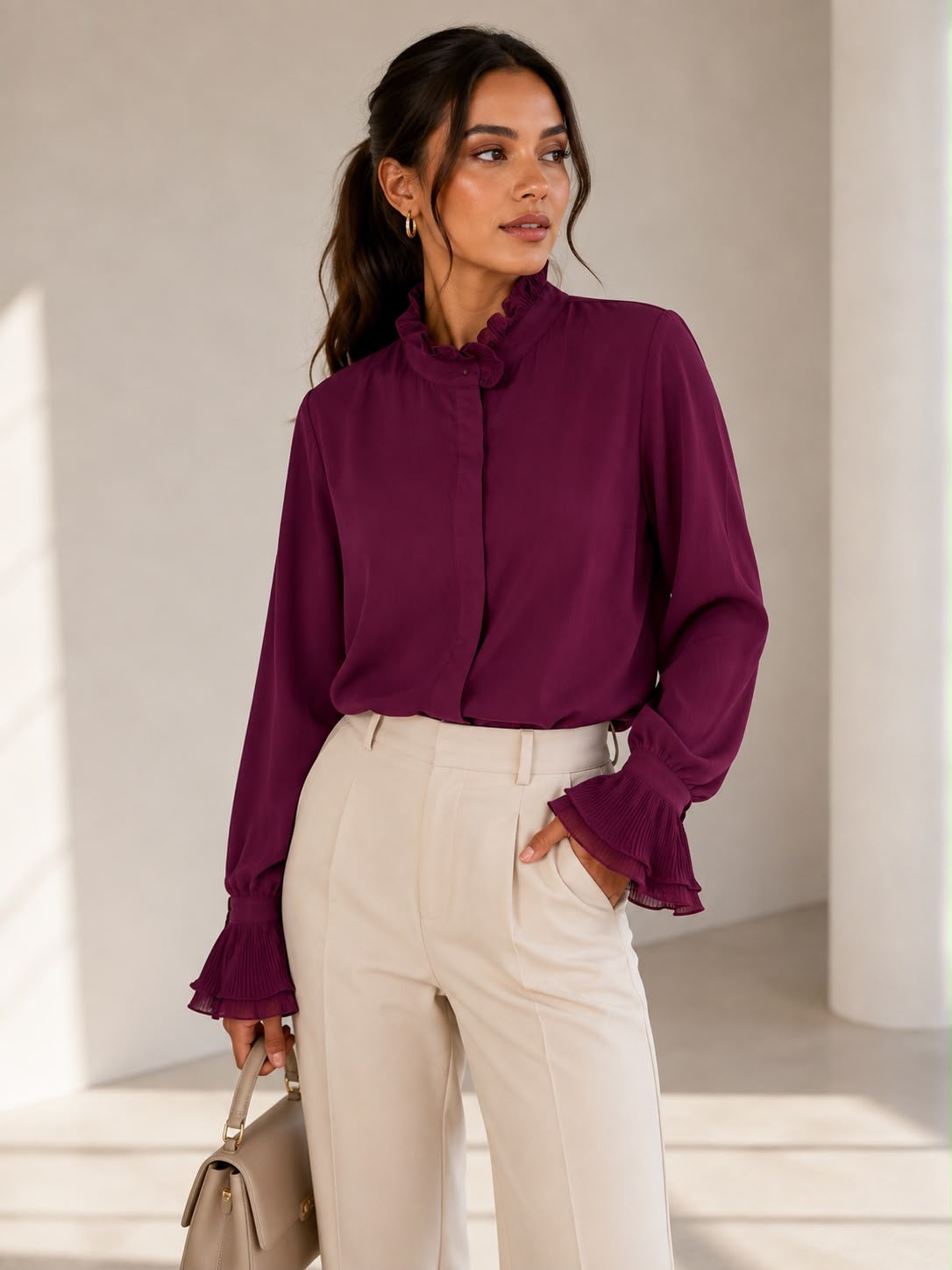 Kinsley blouse burgundy